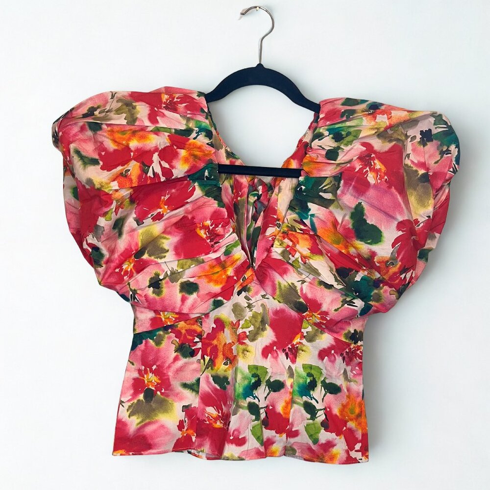 Floral Stretch Top Women's Size 0